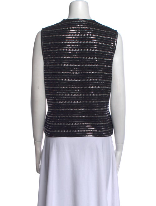 St. John Striped Crew Neck Top