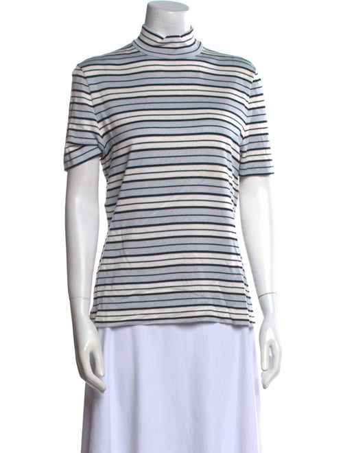 St. John Striped Turtleneck T-Shirt