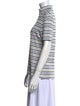 St. John Striped Turtleneck T-Shirt