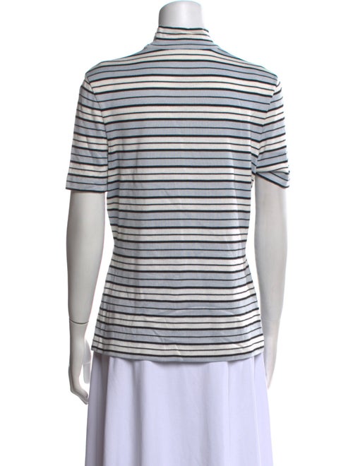 St. John Striped Turtleneck T-Shirt