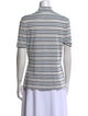 St. John Striped Turtleneck T-Shirt