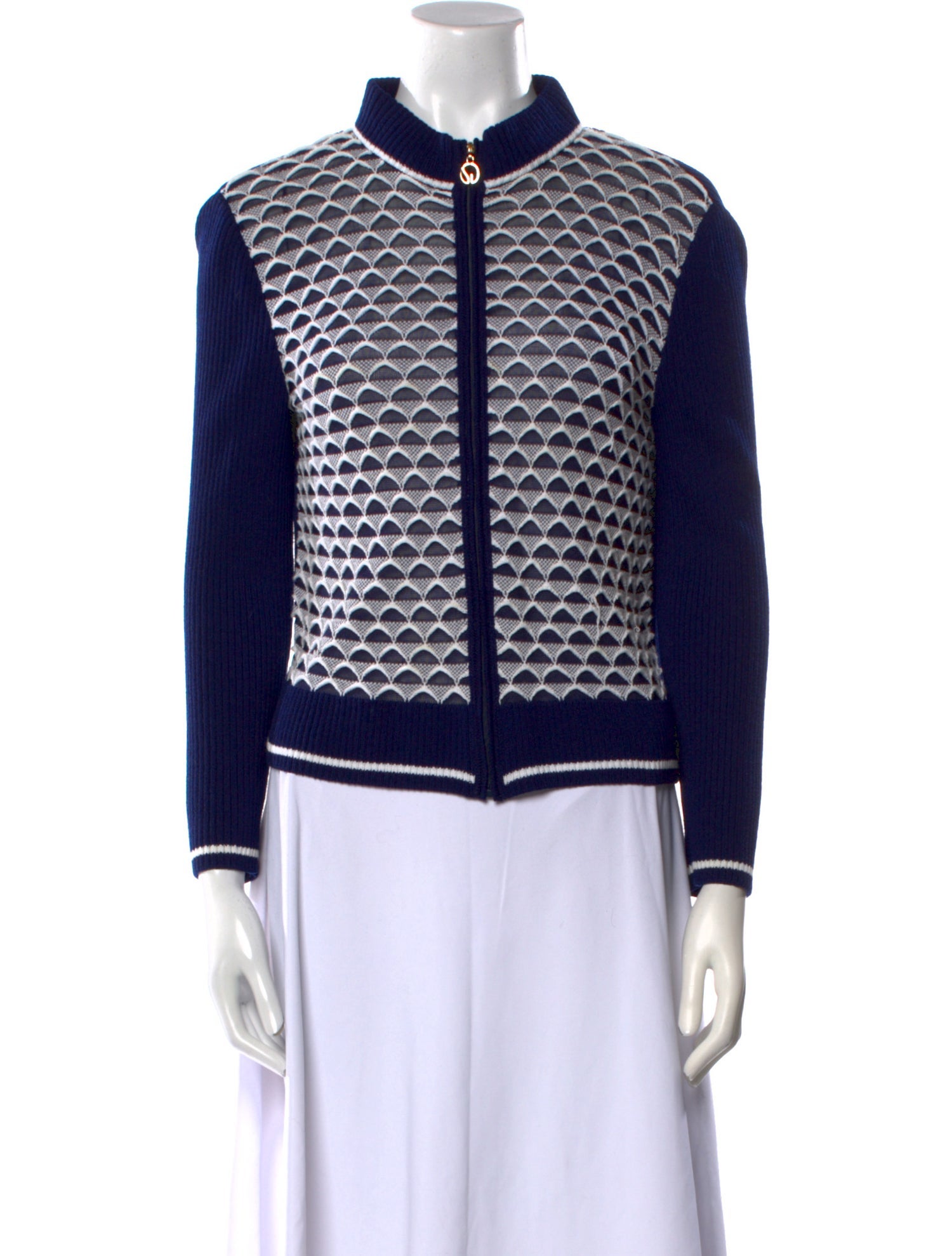 St. John Wool Striped Sweatshirt