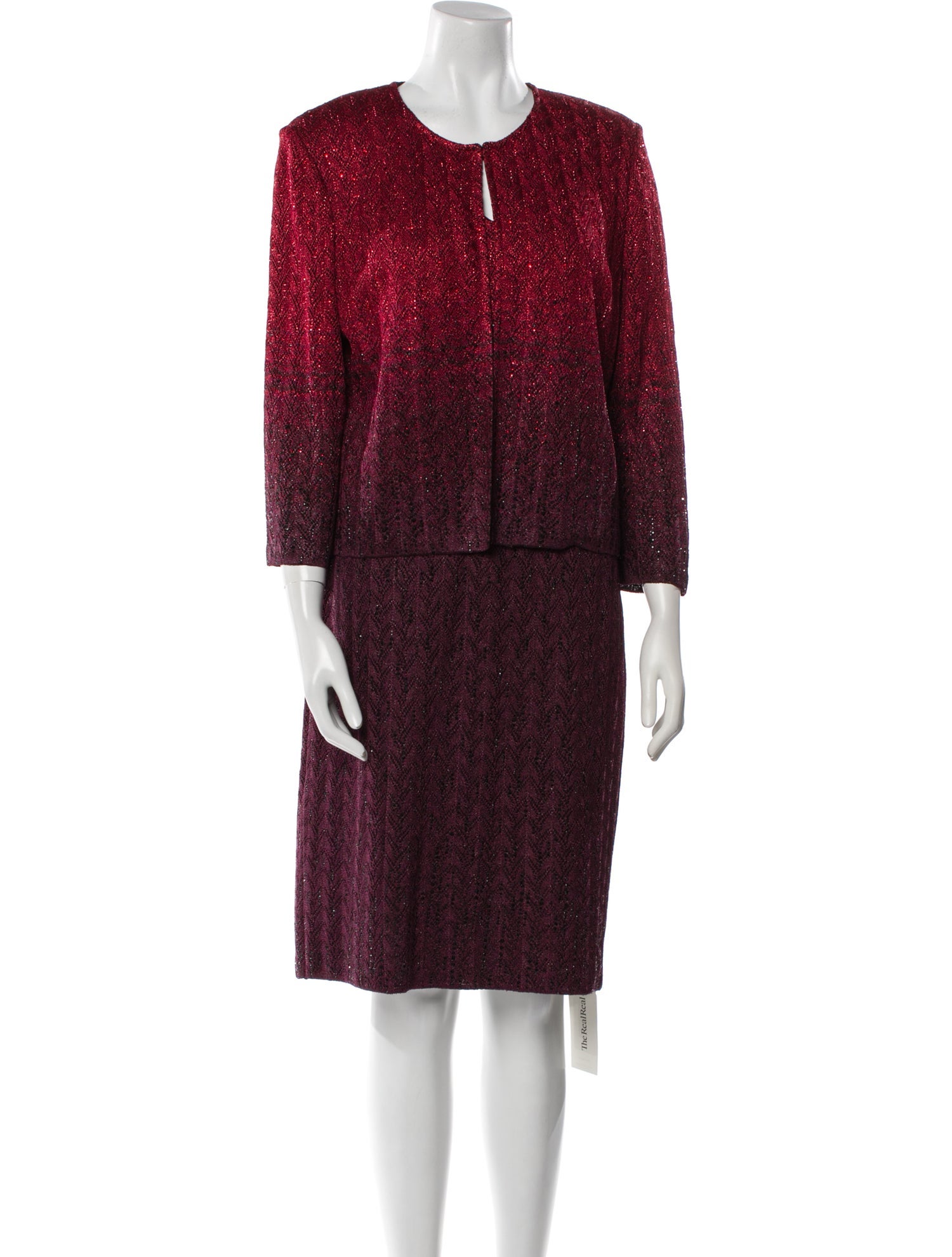 St. John Crystal Embellishments Dress Set