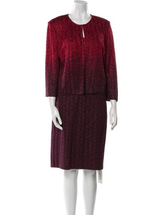 St. John Crystal Embellishments Dress Set