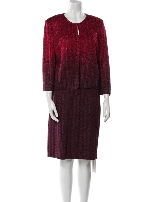 St. John Crystal Embellishments Dress Set