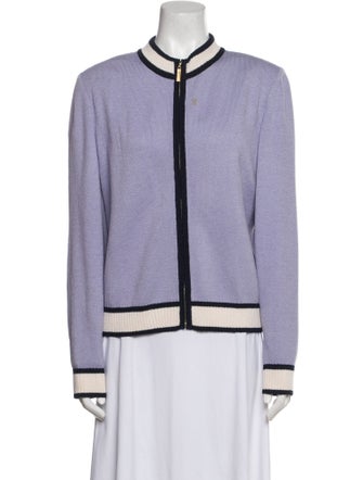 St. John Wool Colorblock Pattern Evening Jacket