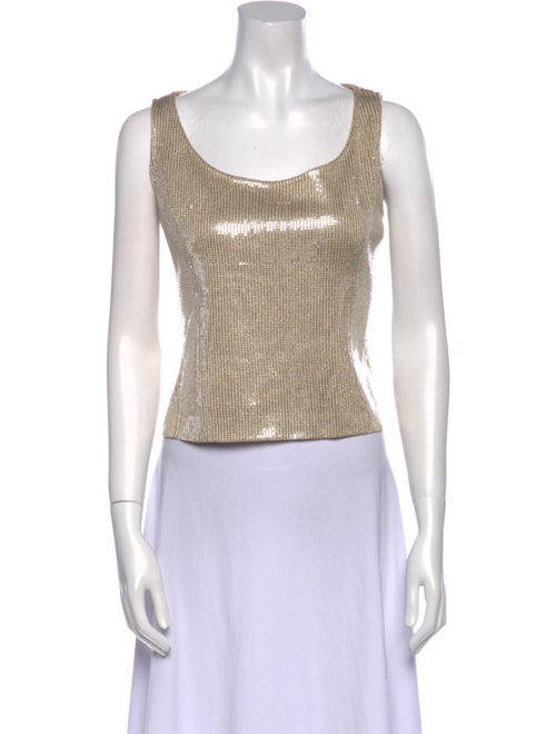 St. John Wool Scoop Neck Crop Top