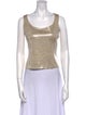 St. John Wool Scoop Neck Crop Top