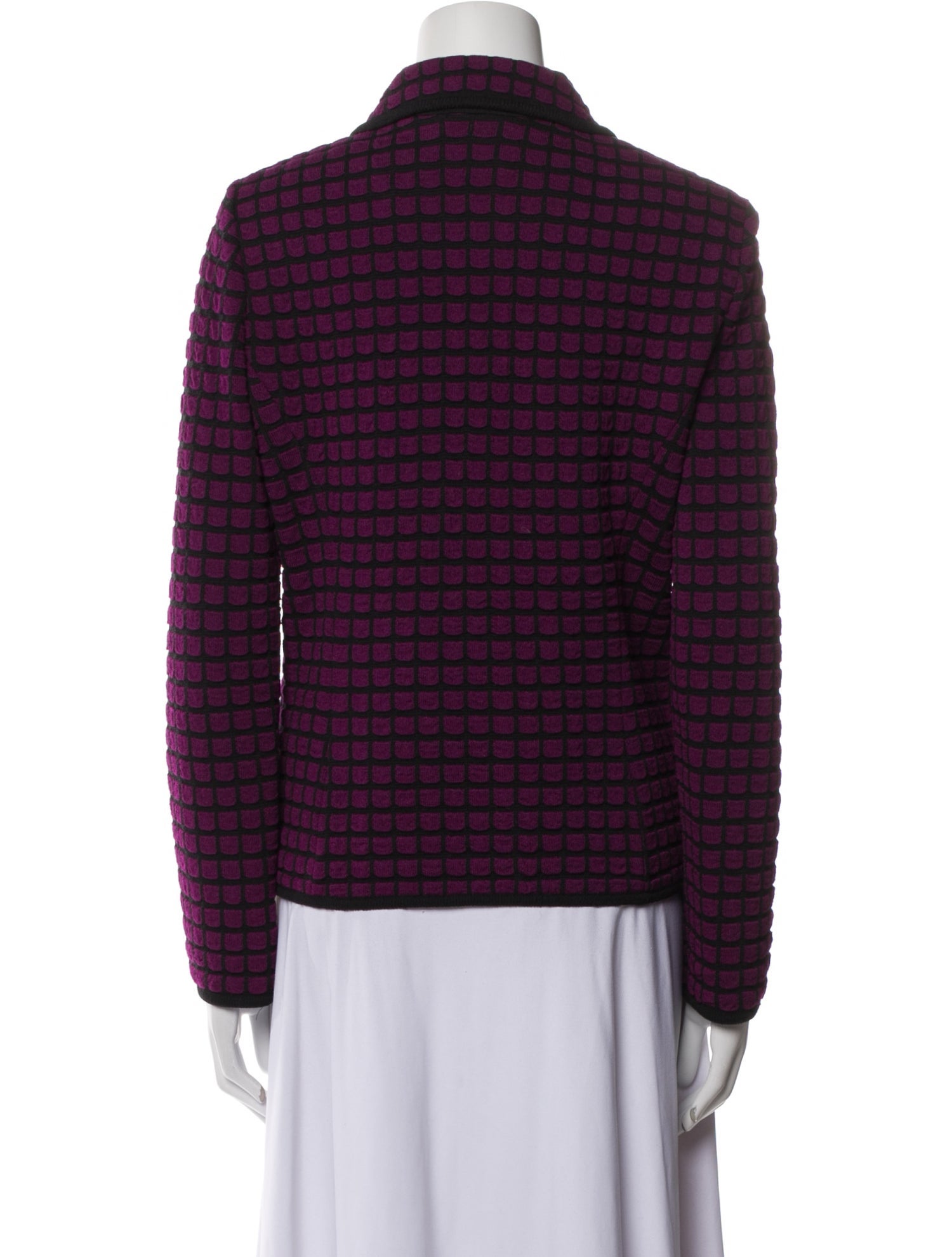 St. John Plaid Print Blazer