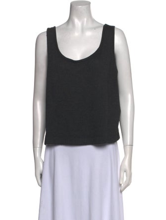 St. John Wool Scoop Neck Top