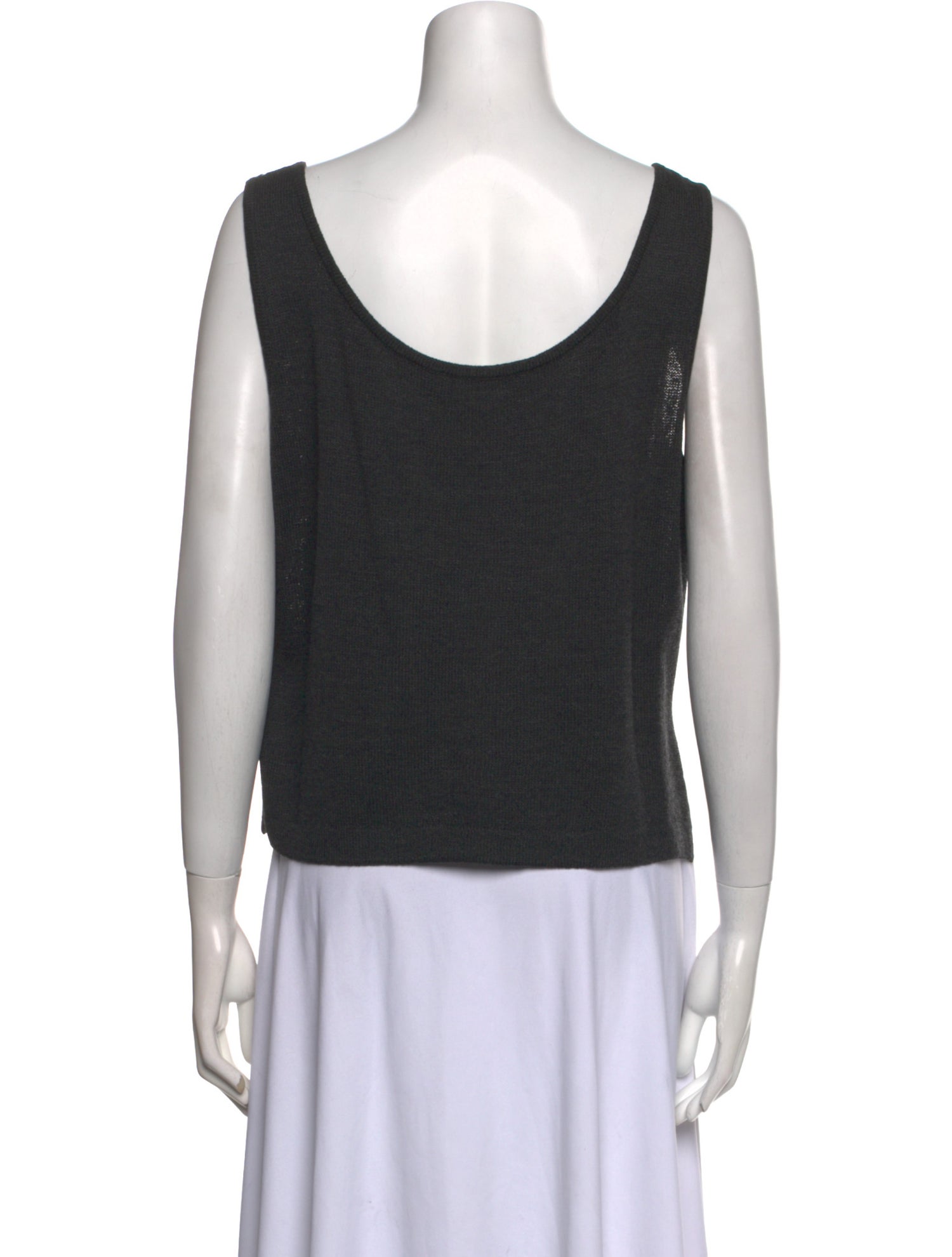 St. John Wool Scoop Neck Top