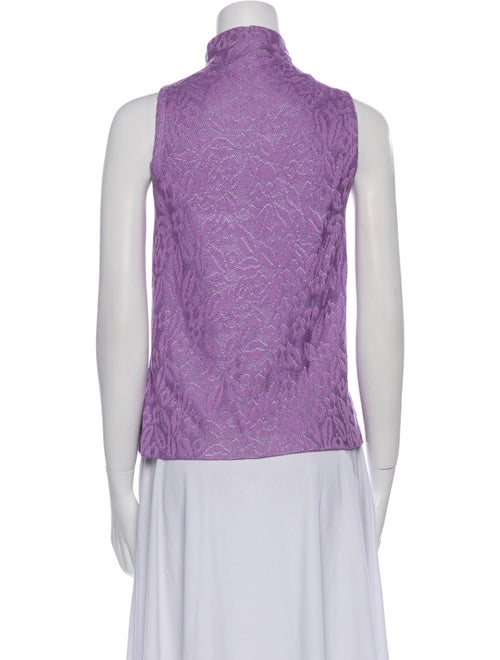 St. John Patterned Turtleneck Top