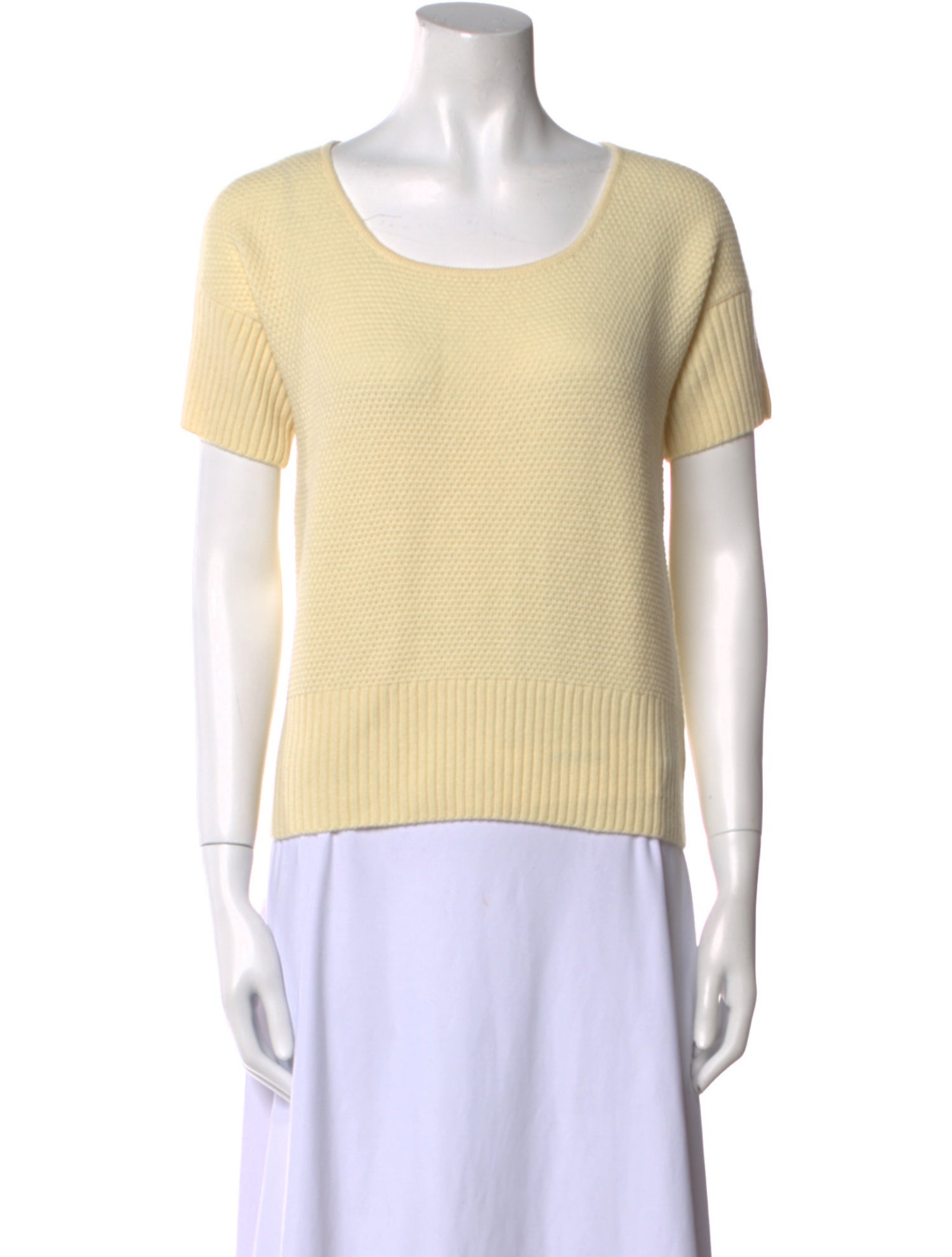 St. John Cashmere Scoop Neck T-Shirt