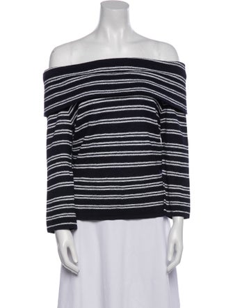 St. John Wool Striped Top