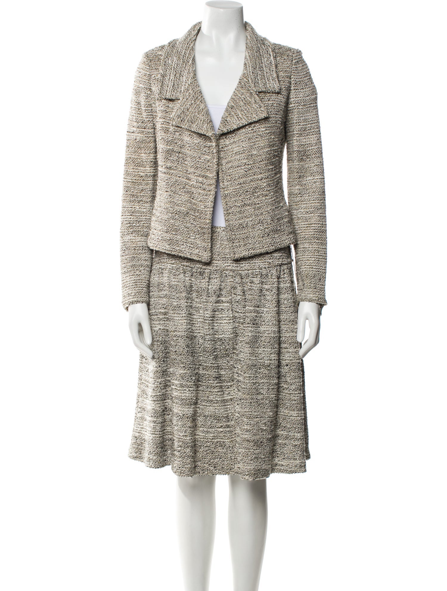 St. John Tweed Pattern Skirt Set