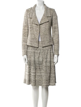 St. John Tweed Pattern Skirt Set