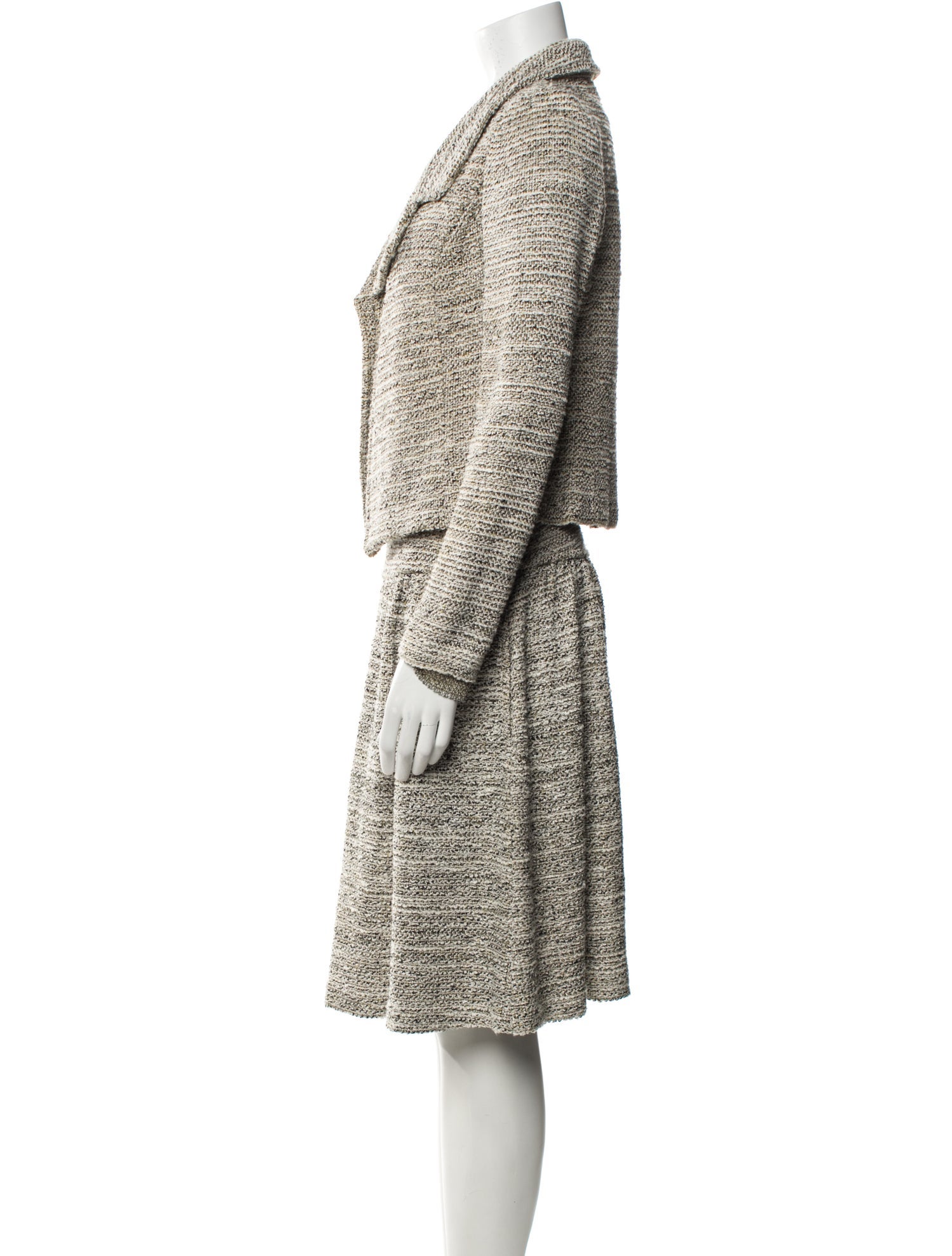 St. John Tweed Pattern Skirt Set