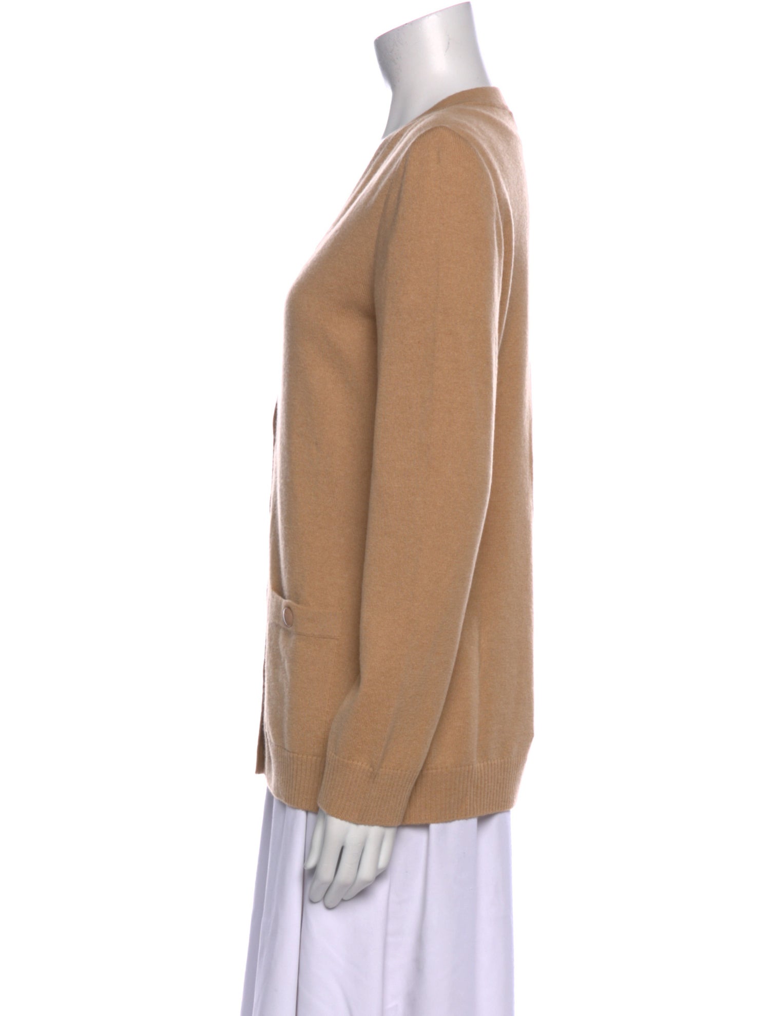 St. John Cashmere Plunge Neckline Sweater