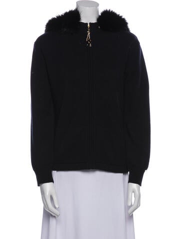 St. John Jackets Cashmere Fur Jacket Petite