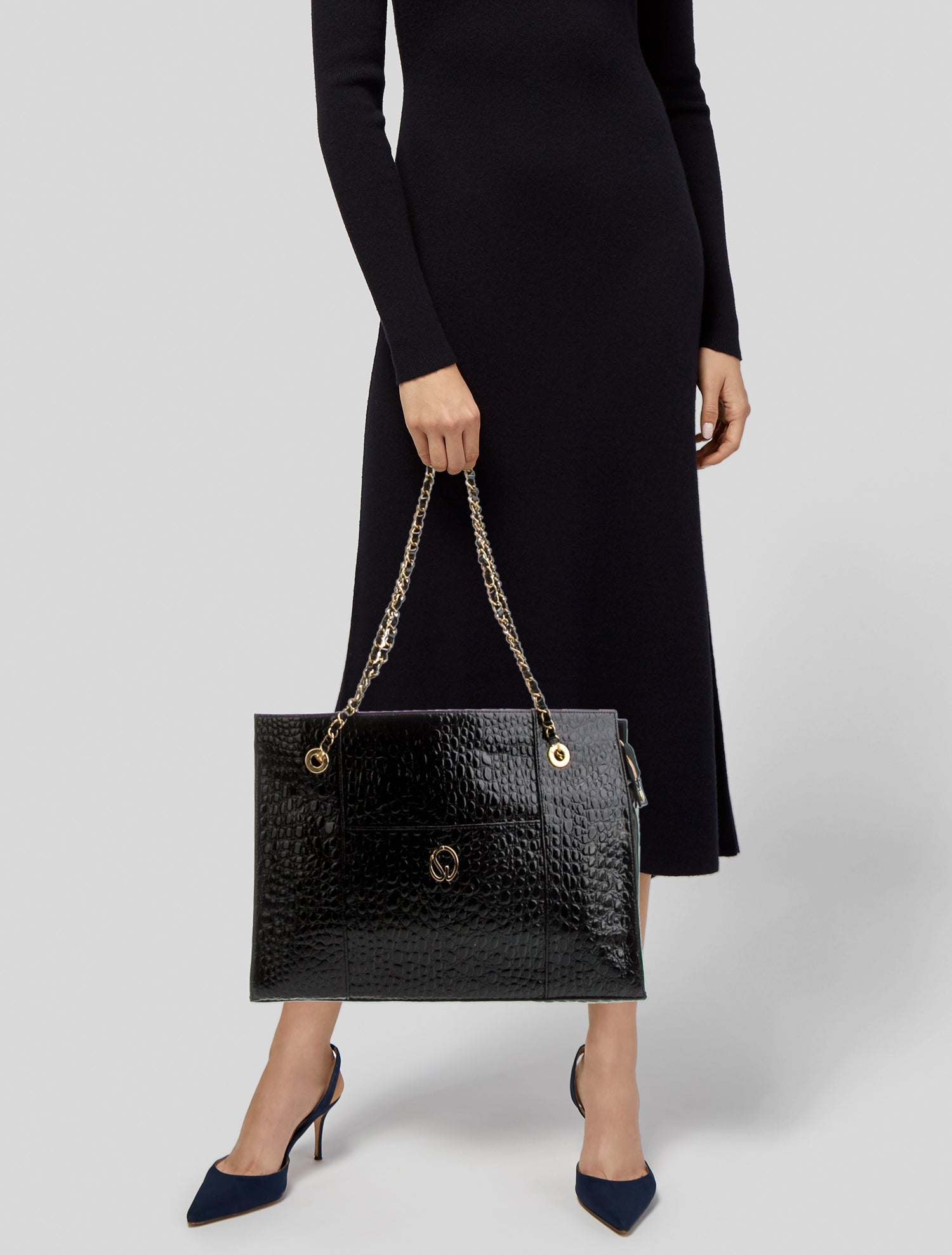 St. John Leather Shoulder Bag