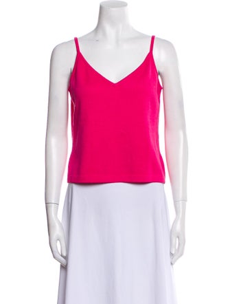 St. John Wool V-Neck Top