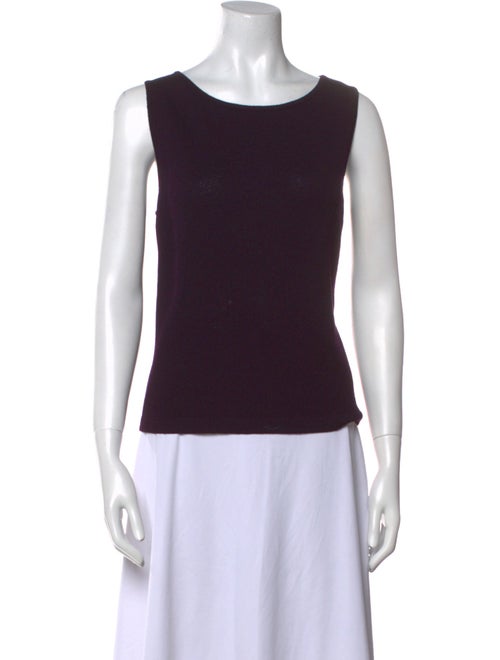 St. John Scoop Neck Sleeveless Top
