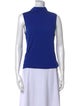 St. John Mock Neck Sleeveless Top