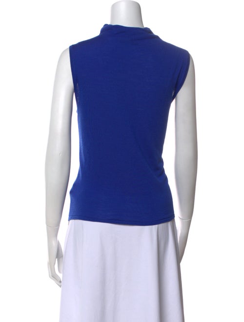 St. John Mock Neck Sleeveless Top