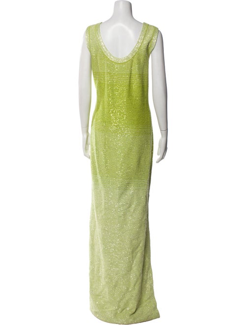 St. John Scoop Neck Long Dress