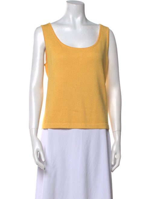 St. John Scoop Neck Sleeveless Top