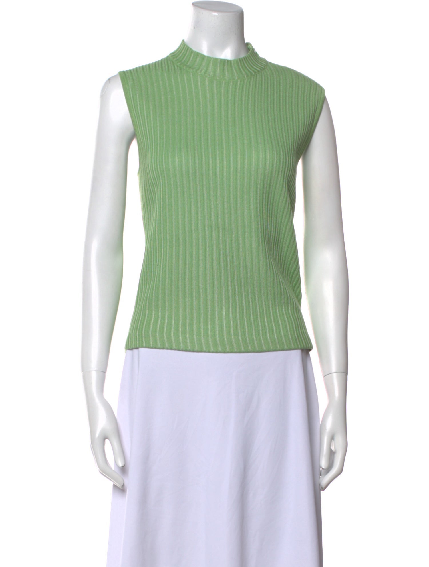 St. John Crew Neck Sleeveless Top