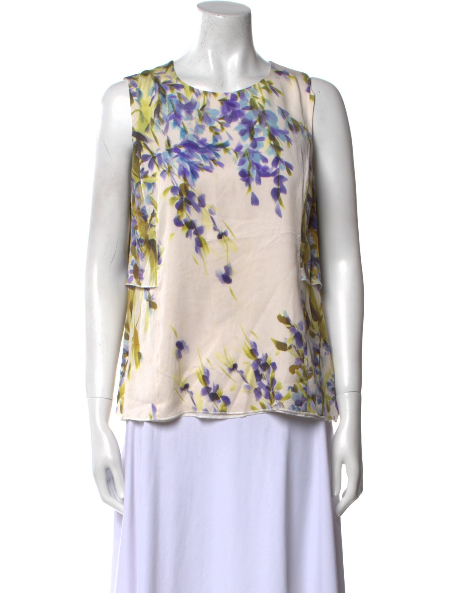 St. John Silk Printed Top