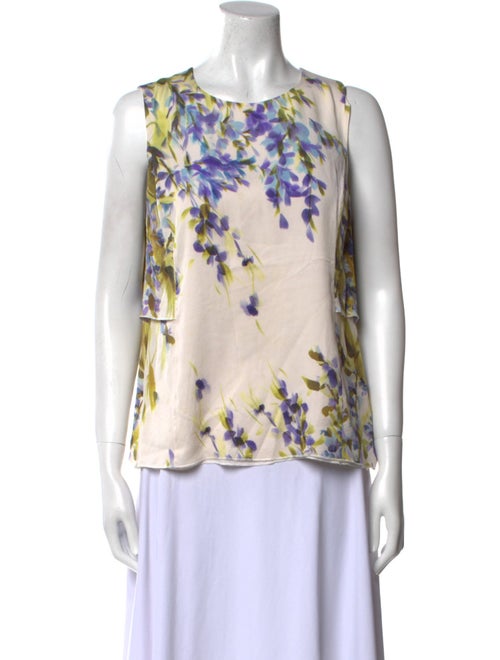 St. John Silk Printed Top