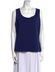 St. John Scoop Neck Sleeveless Top