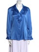 St. John Silk Long Sleeve Blouse
