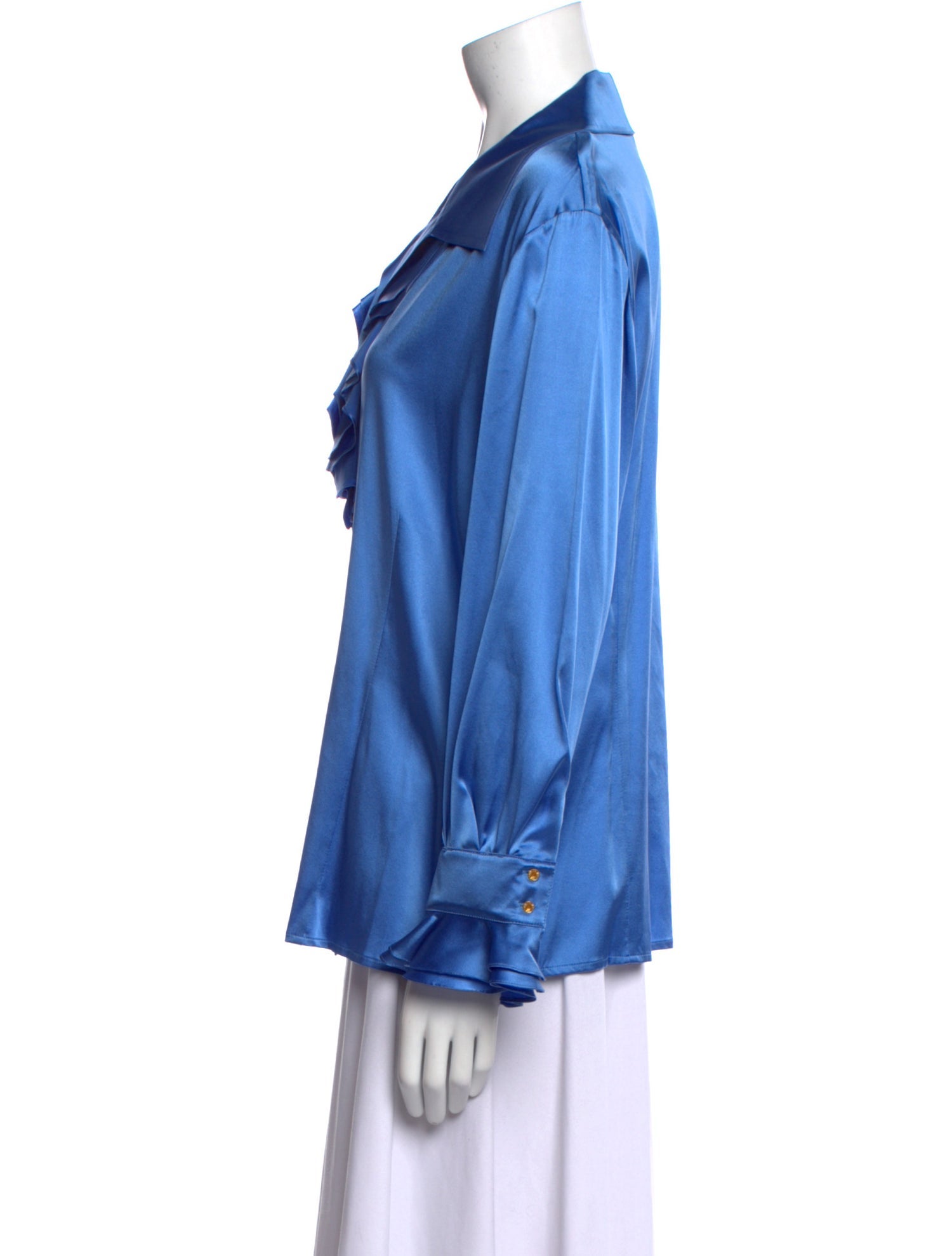 St. John Silk Long Sleeve Blouse