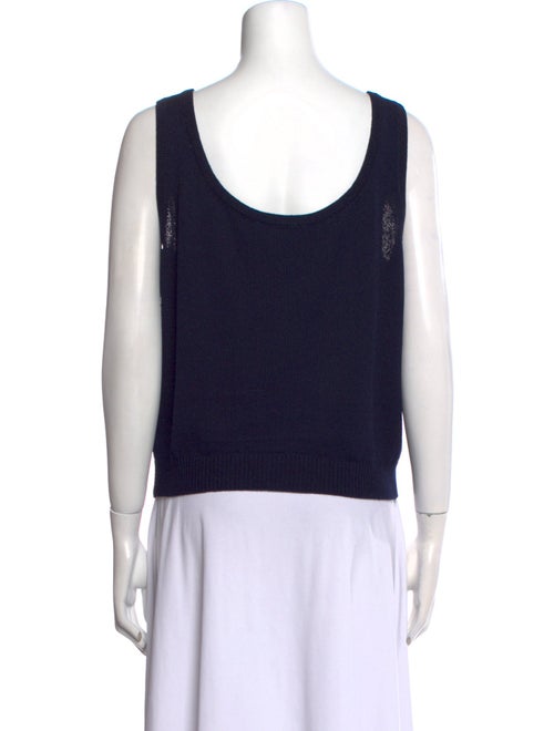 St. John Scoop Neck Sleeveless Top