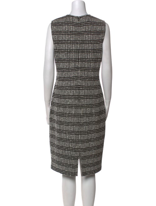 St. John Tweed Pattern Knee-Length Dress