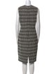 St. John Tweed Pattern Knee-Length Dress