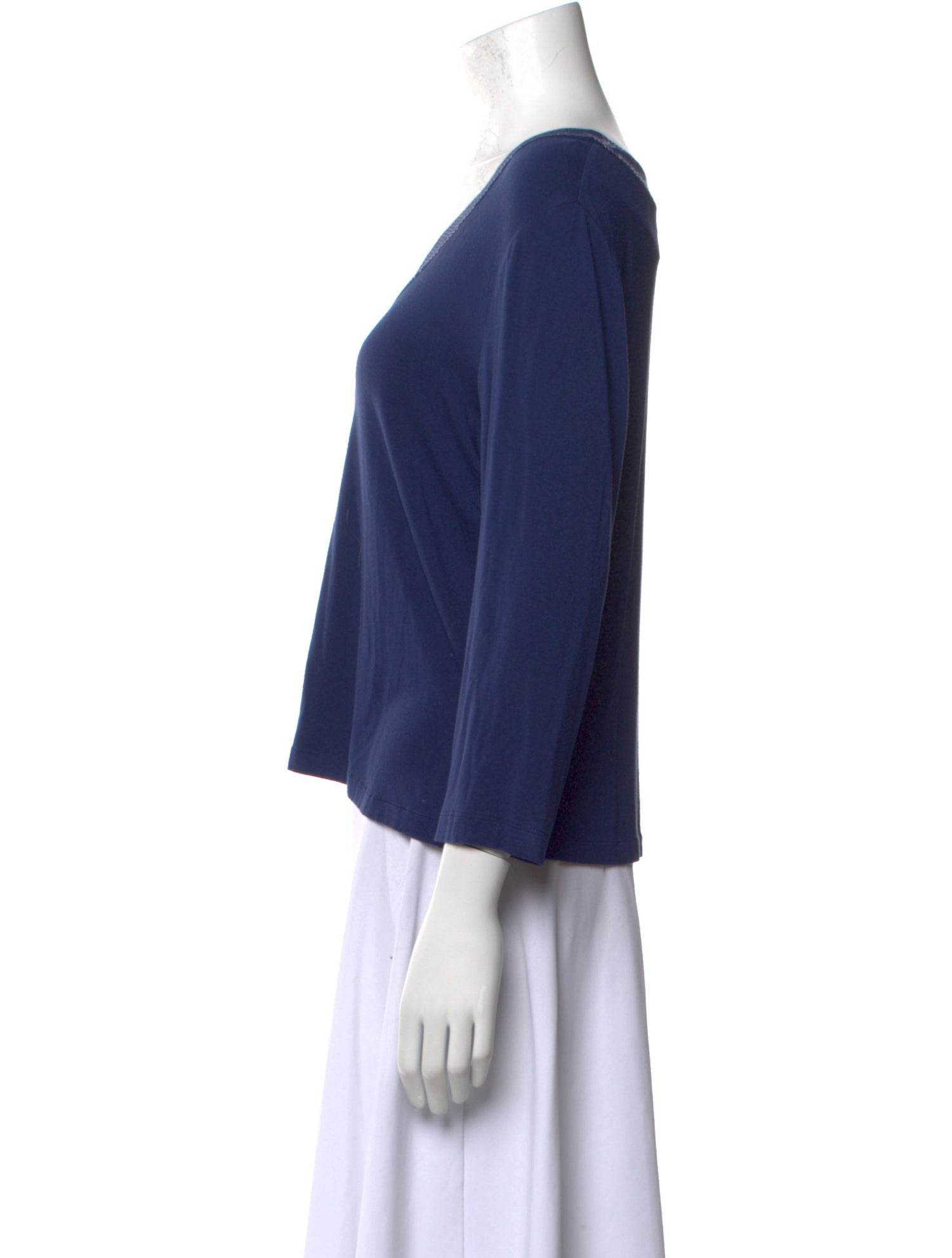 St. John V-Neck Three-Quarter Sleeve Blouse