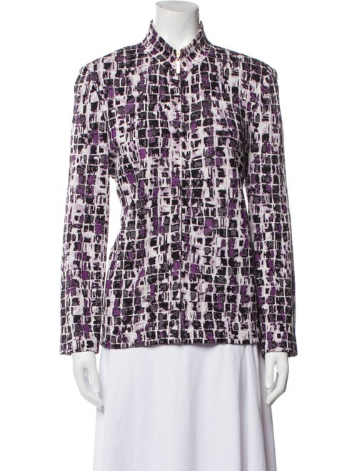 St. John Plaid Print Evening Jacket