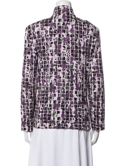 St. John Plaid Print Evening Jacket