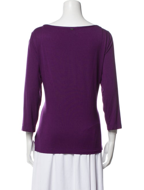 St. John Bateau Neckline Three-Quarter Sleeve Top