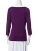 St. John Bateau Neckline Three-Quarter Sleeve Top