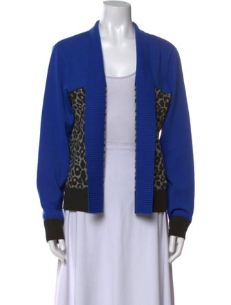 St. John Wool Animal Print Sweater