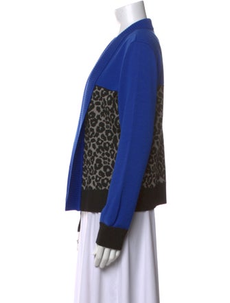 St. John Wool Animal Print Sweater