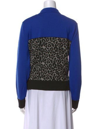 St. John Wool Animal Print Sweater