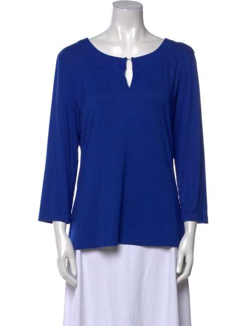 St. John V-Neck Three-Quarter Sleeve Blouse