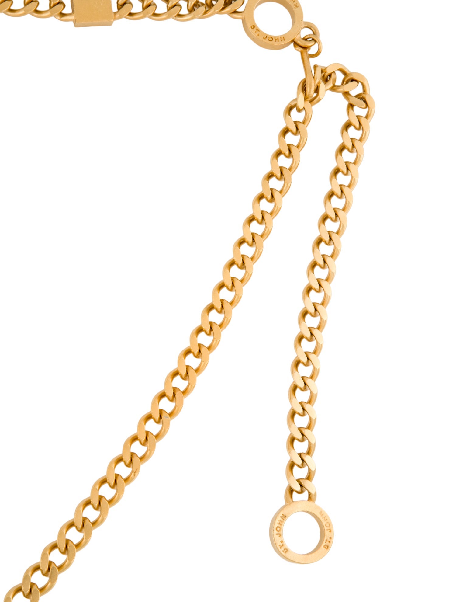 St. John Skinny Metal Chain-Link Belt