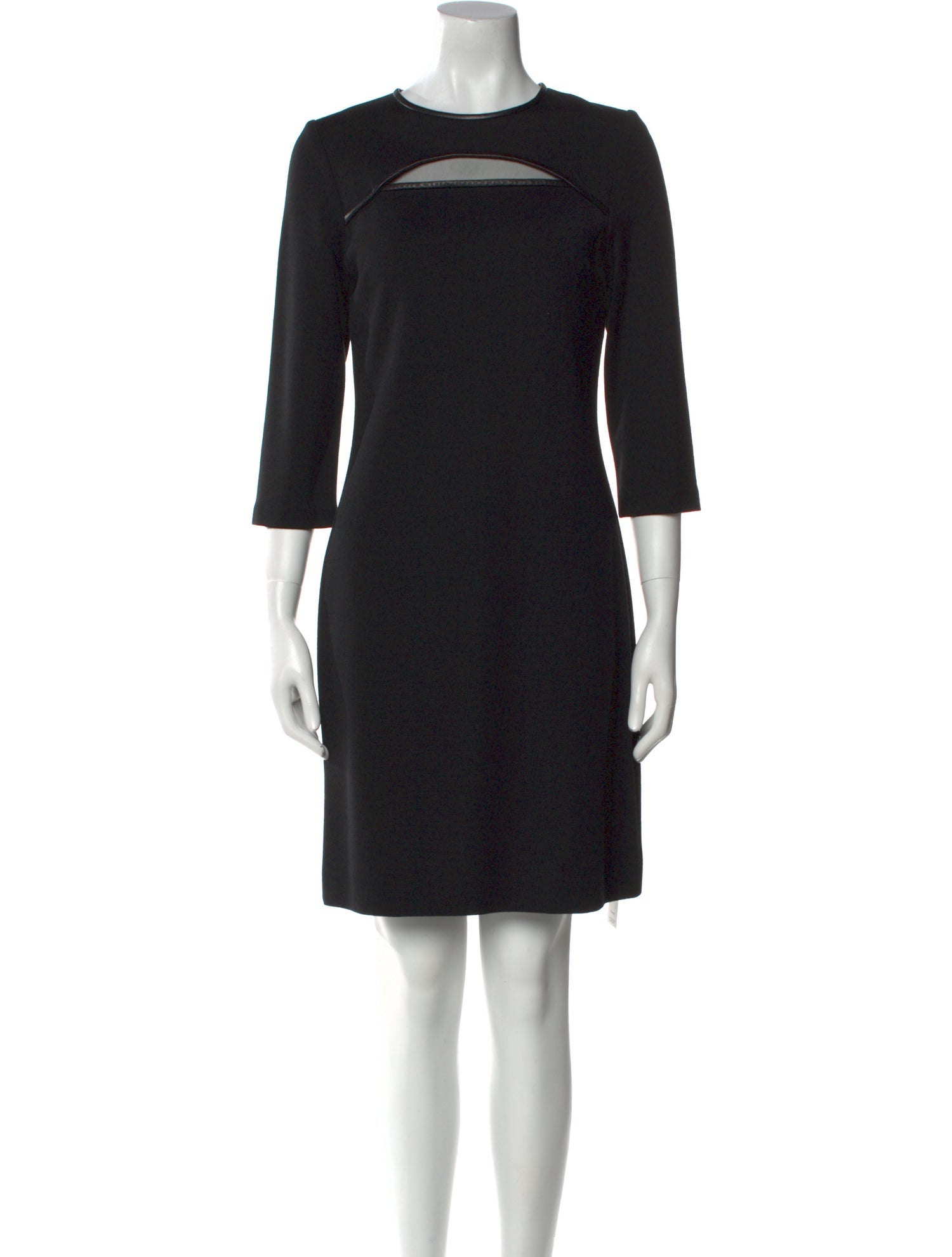St. John Crew Neck Knee-Length Dress